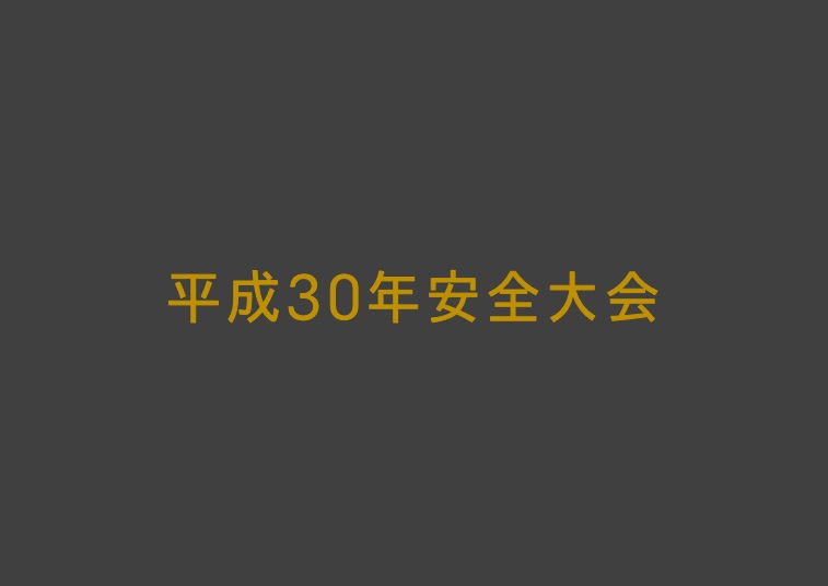 平成30年安全大会
