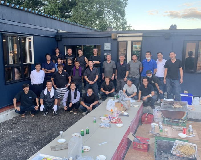 お客様と焼肉懇親会