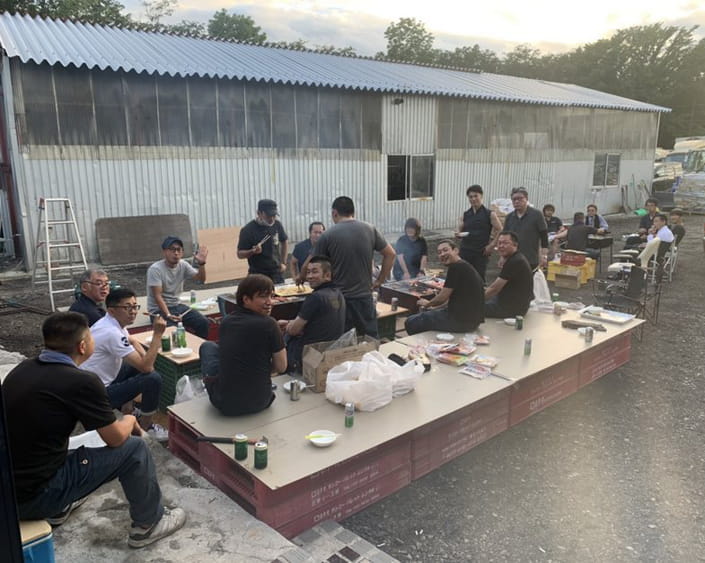 お客様と焼肉懇親会