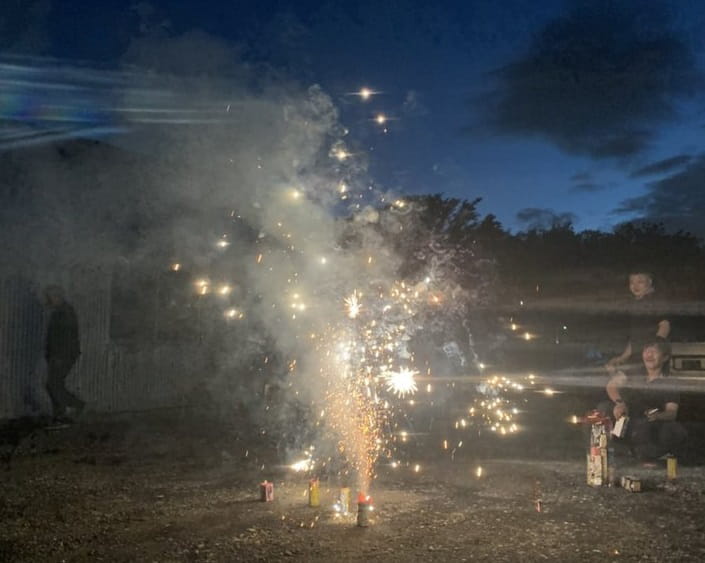 お客様と焼肉懇親会