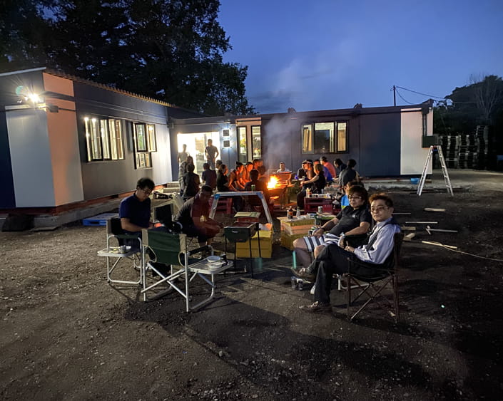 お客様と焼肉懇親会