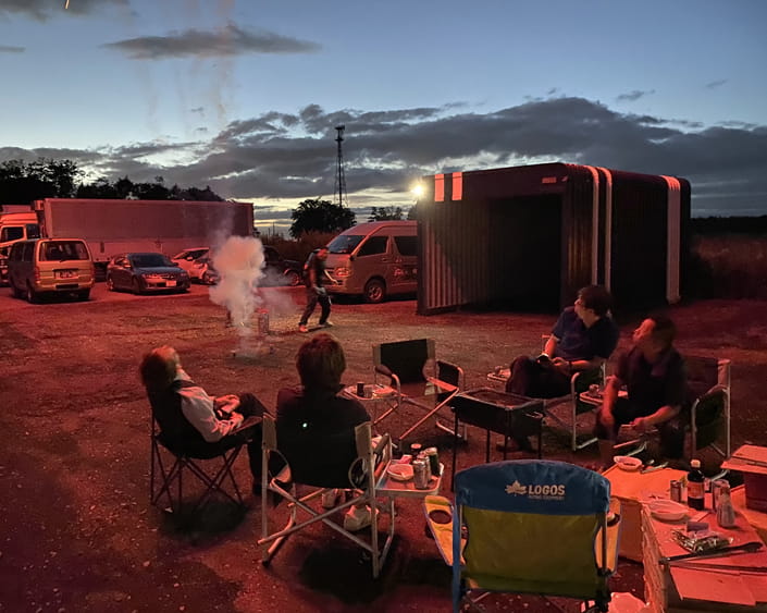 お客様と焼肉懇親会